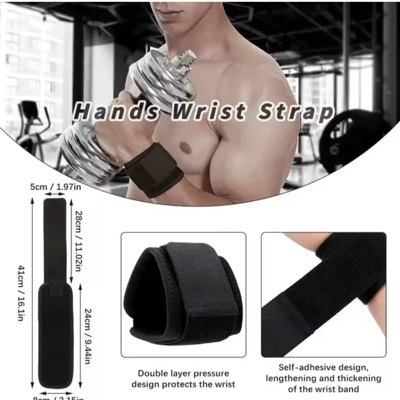 Muñequera Deportiva Ajustable  Protección Y Soporte Para Tu entreno