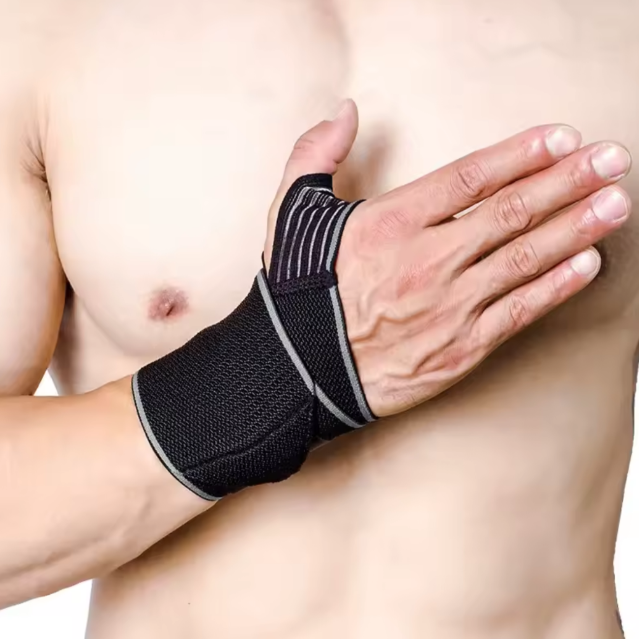 Muñequera Elástica Ajustable Con Soporte De Pulgar Fitness
