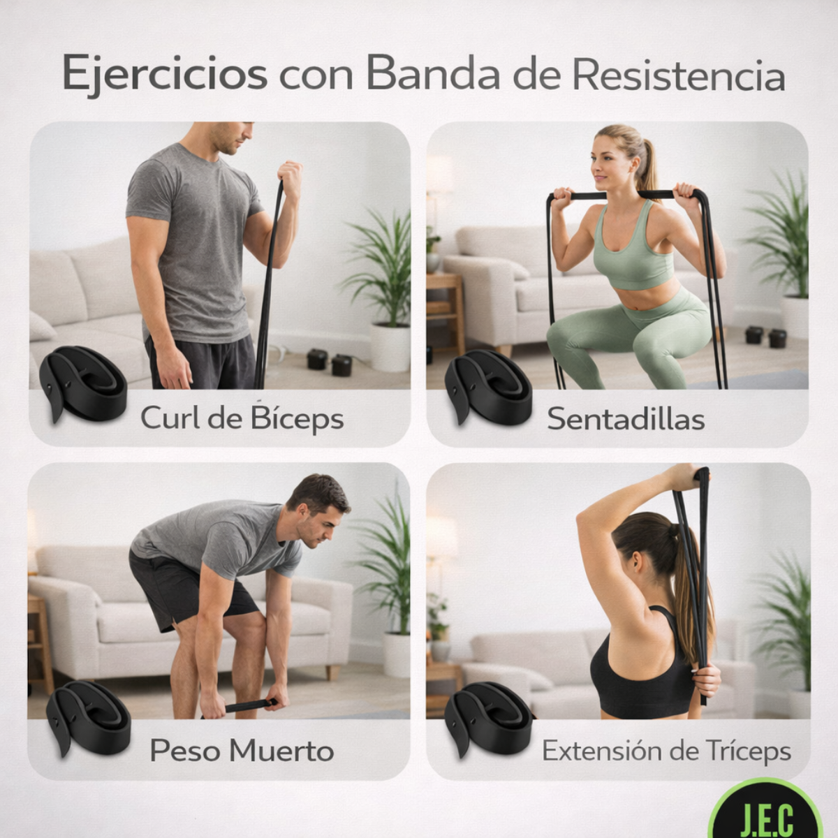 Banda Elástica Negra 65LB Nivel Avanzado Entrenamiento