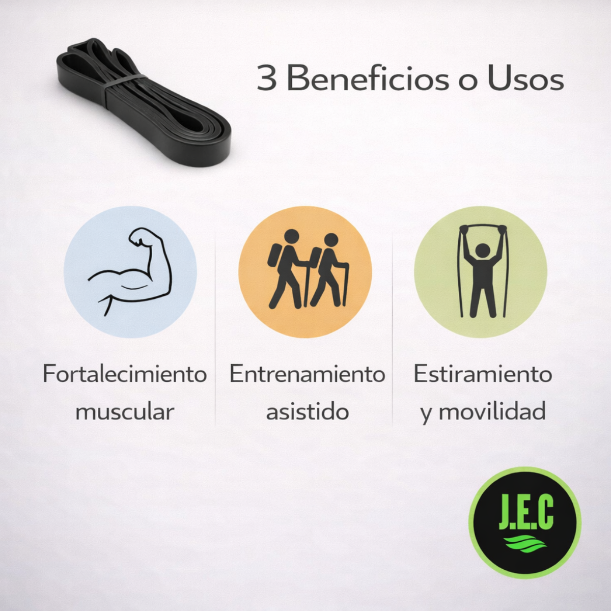 Banda Elástica Negra 65LB Nivel Avanzado Entrenamiento