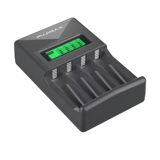 Cargador de Baterías recargables AA o AAA  Pantalla LCD