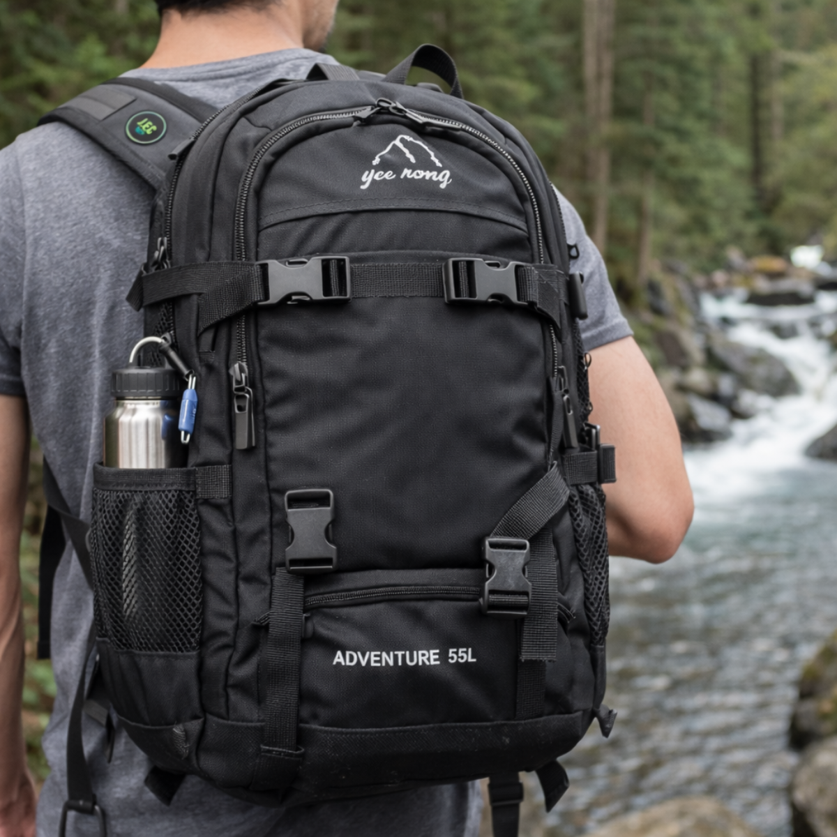 Mochila Trekking Adventure 55L Viaje y Camping Ergonómica