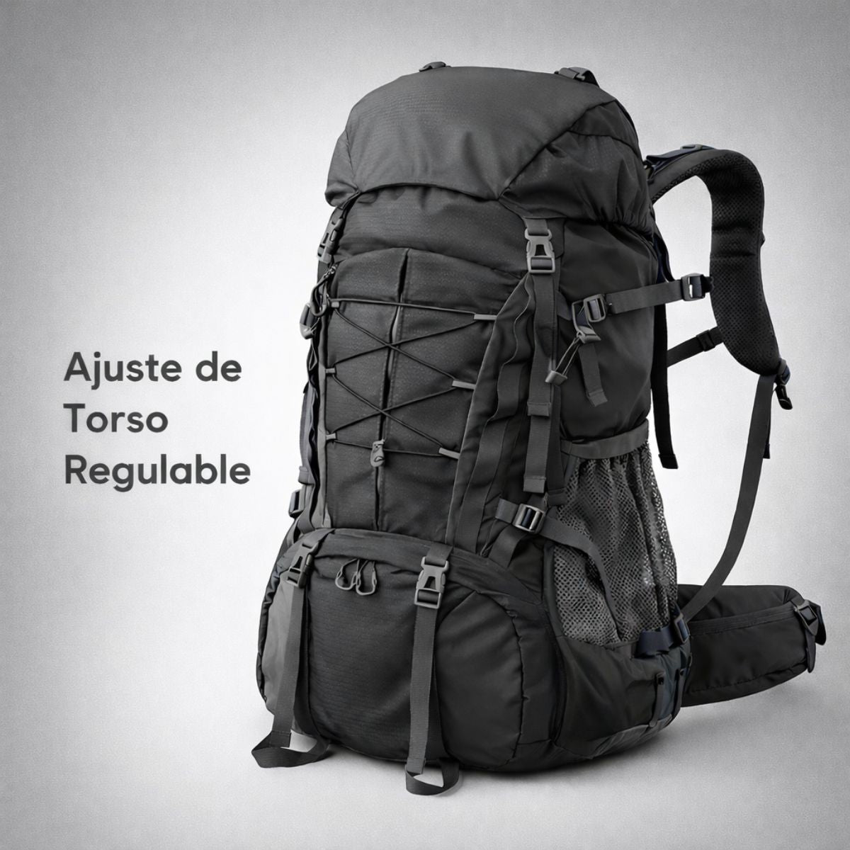 Mochila Trekking 60L Ajustable Ergonómica Gran Capacidad