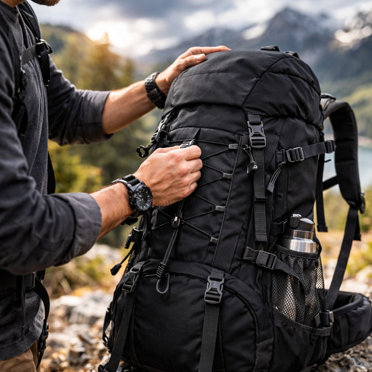 Mochila Trekking 60L Ajustable Ergonómica Gran Capacidad