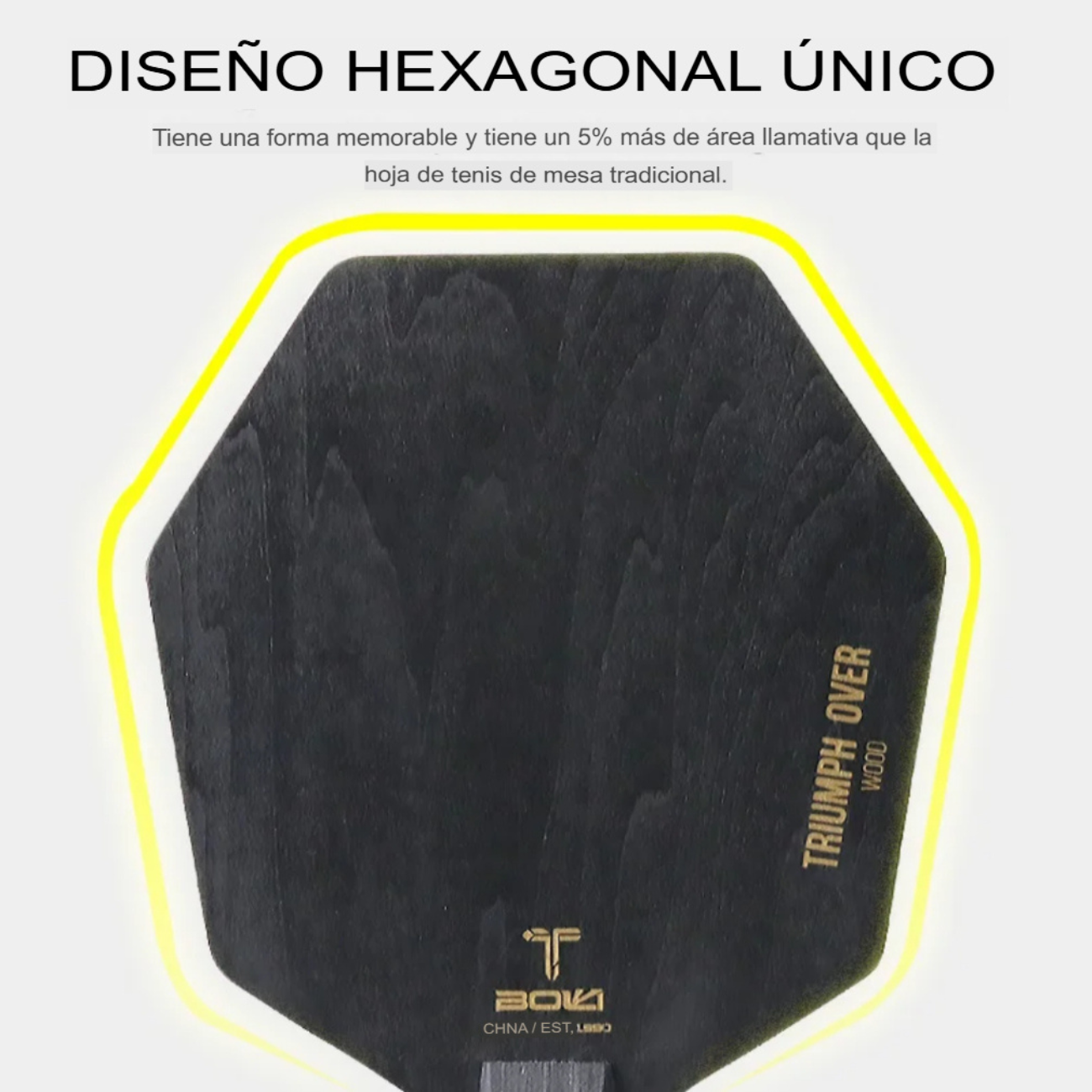 Pala Hexagonal Profesional 5 Capas Madera Ligera Control