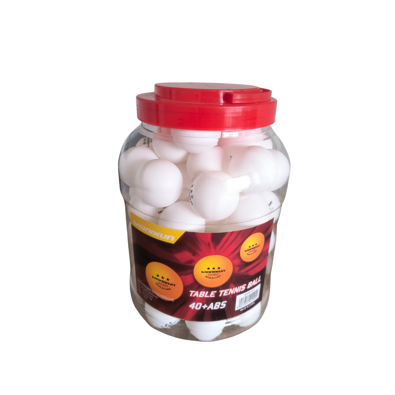 Set  Pelotas de Ping Pong 3 Estrellas Tarro de 58 Unidades