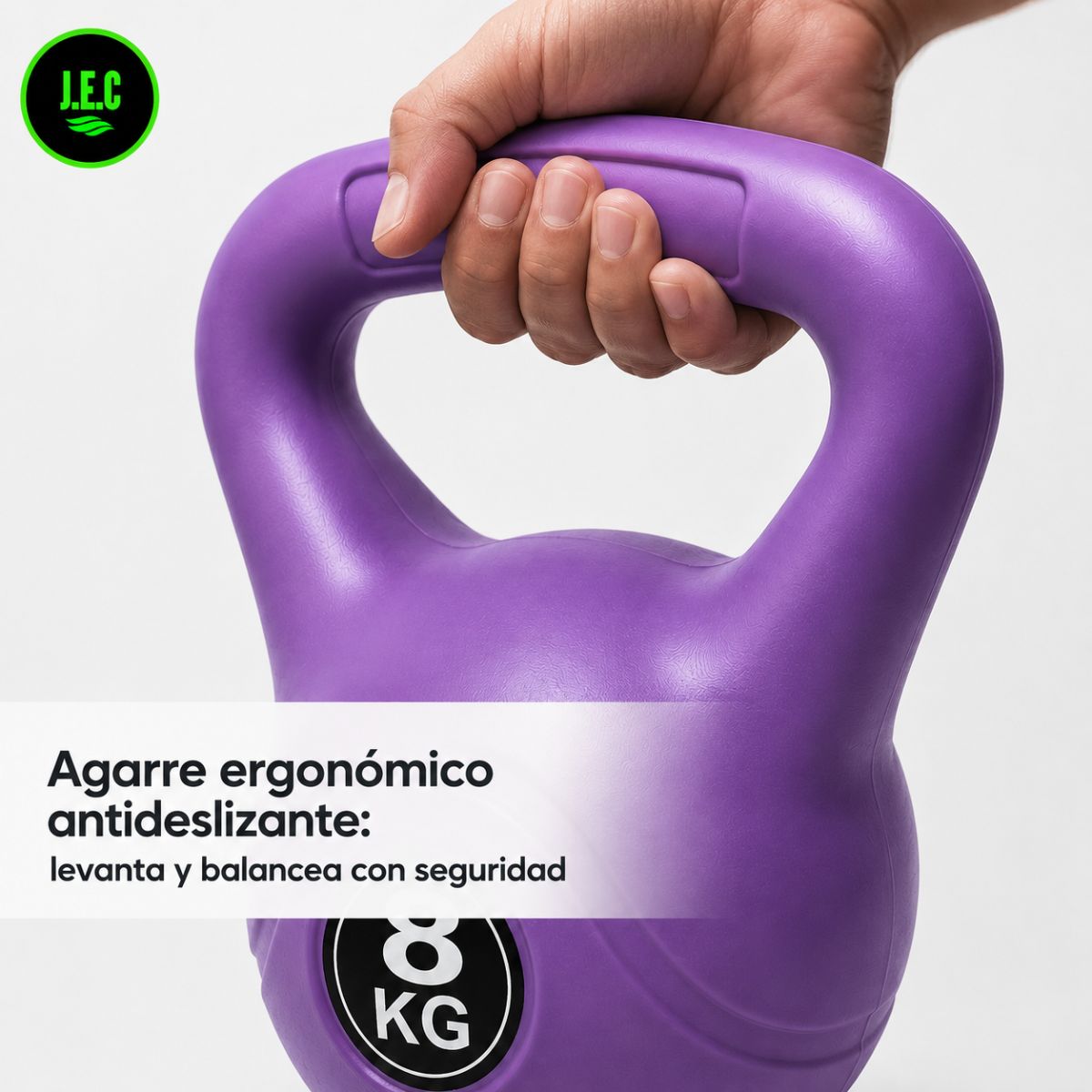 Pesa Rusa Kettlebell 8 Kg de Una Pieza para Entrenar en Casa