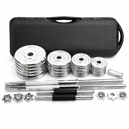 Set Mancuernas Ajustables con Maleta y Ruedas Fitness 50 gg.