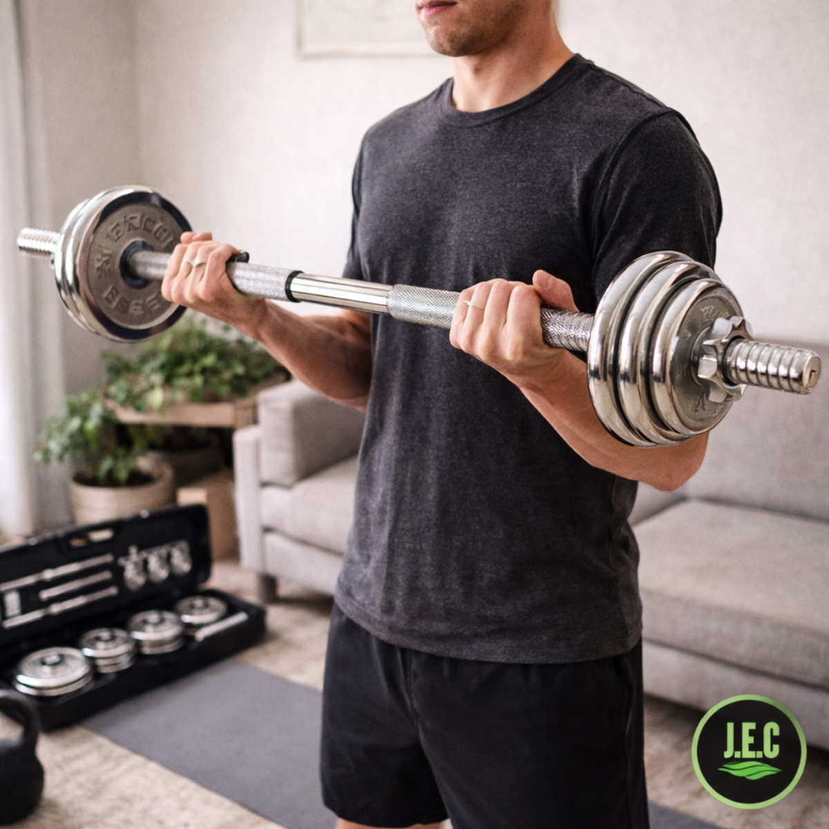 Set Mancuernas Ajustables con Maleta y Ruedas Fitness 50 gg.