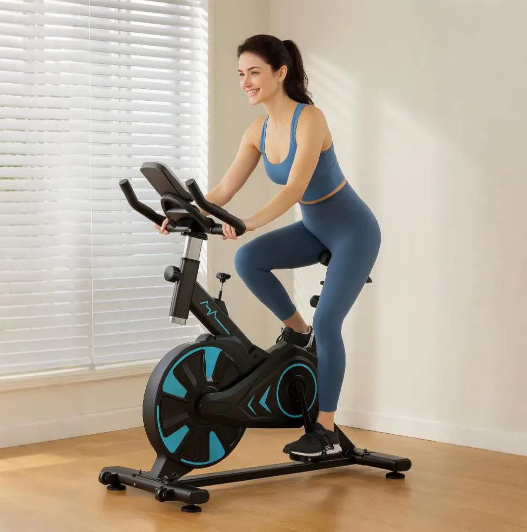 Bicicleta Estática Spinning con Pulsómetro y Soporte