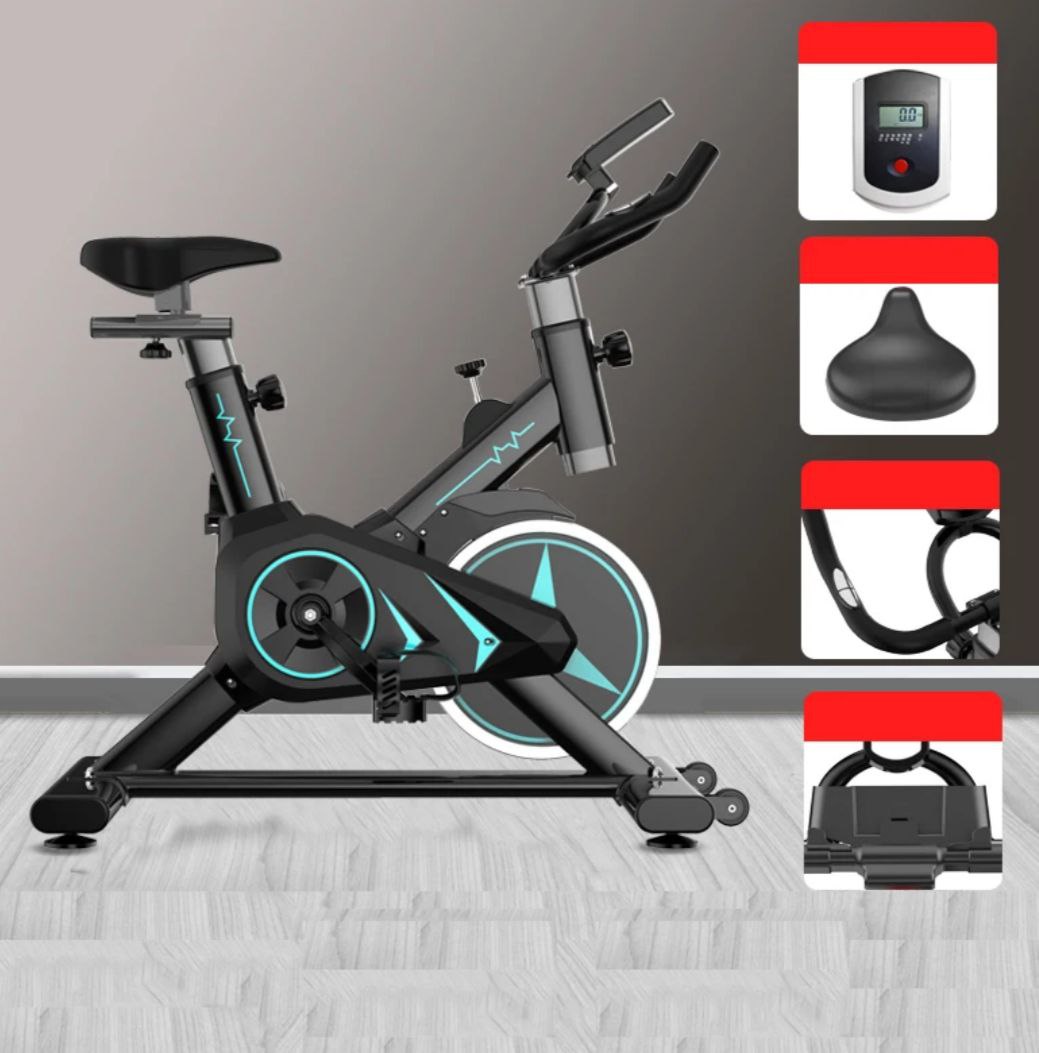 Bicicleta Estática Spinning con Pulsómetro y Soporte