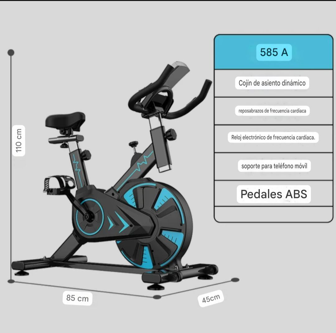 Bicicleta Estática Spinning con Pulsómetro y Soporte
