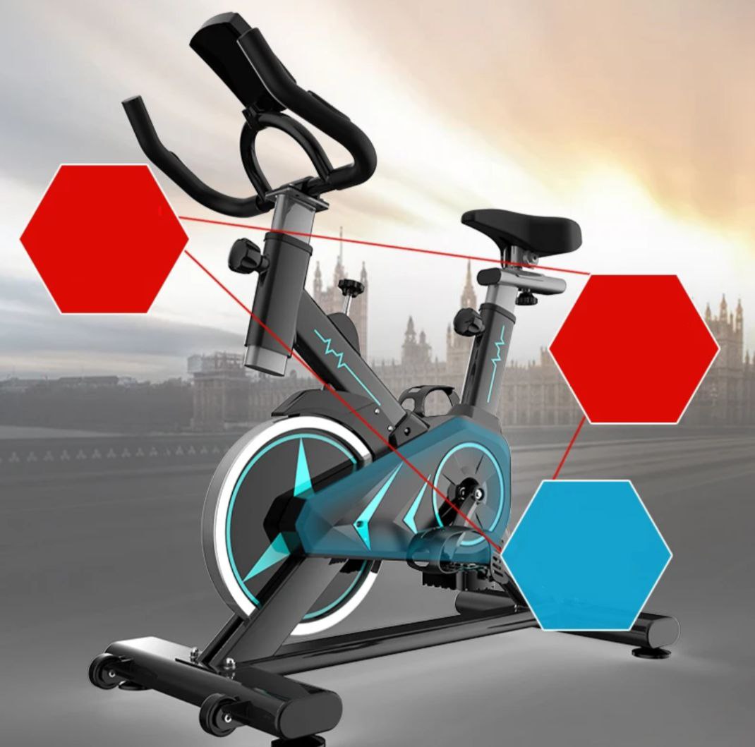 Bicicleta Estática Spinning con Pulsómetro y Soporte