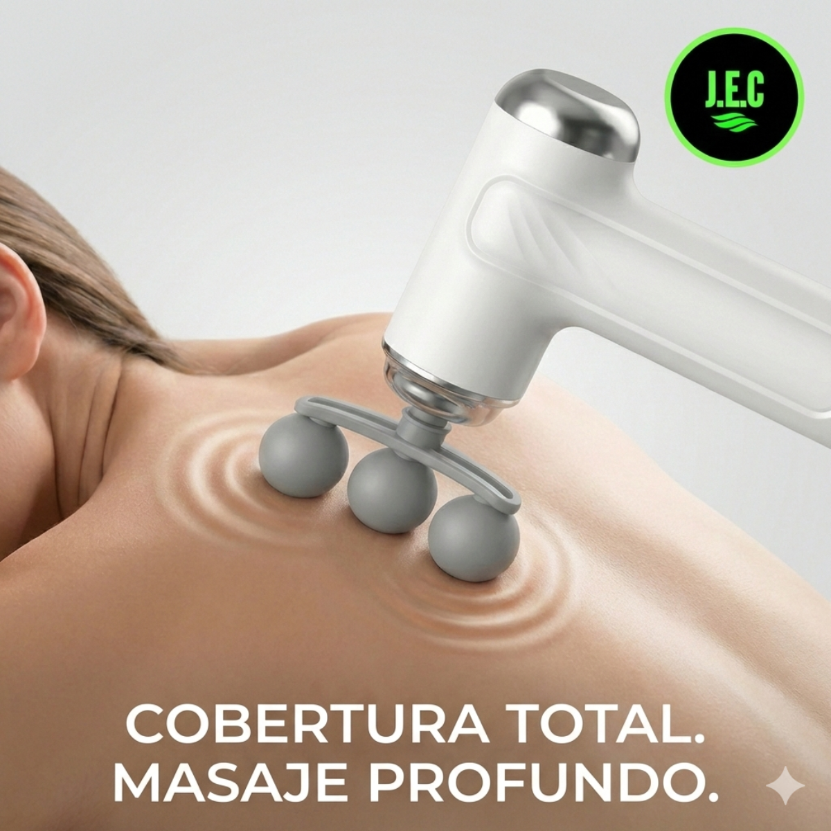 Pistola de Masaje Portátil 6 Modos + 8 Cabezas