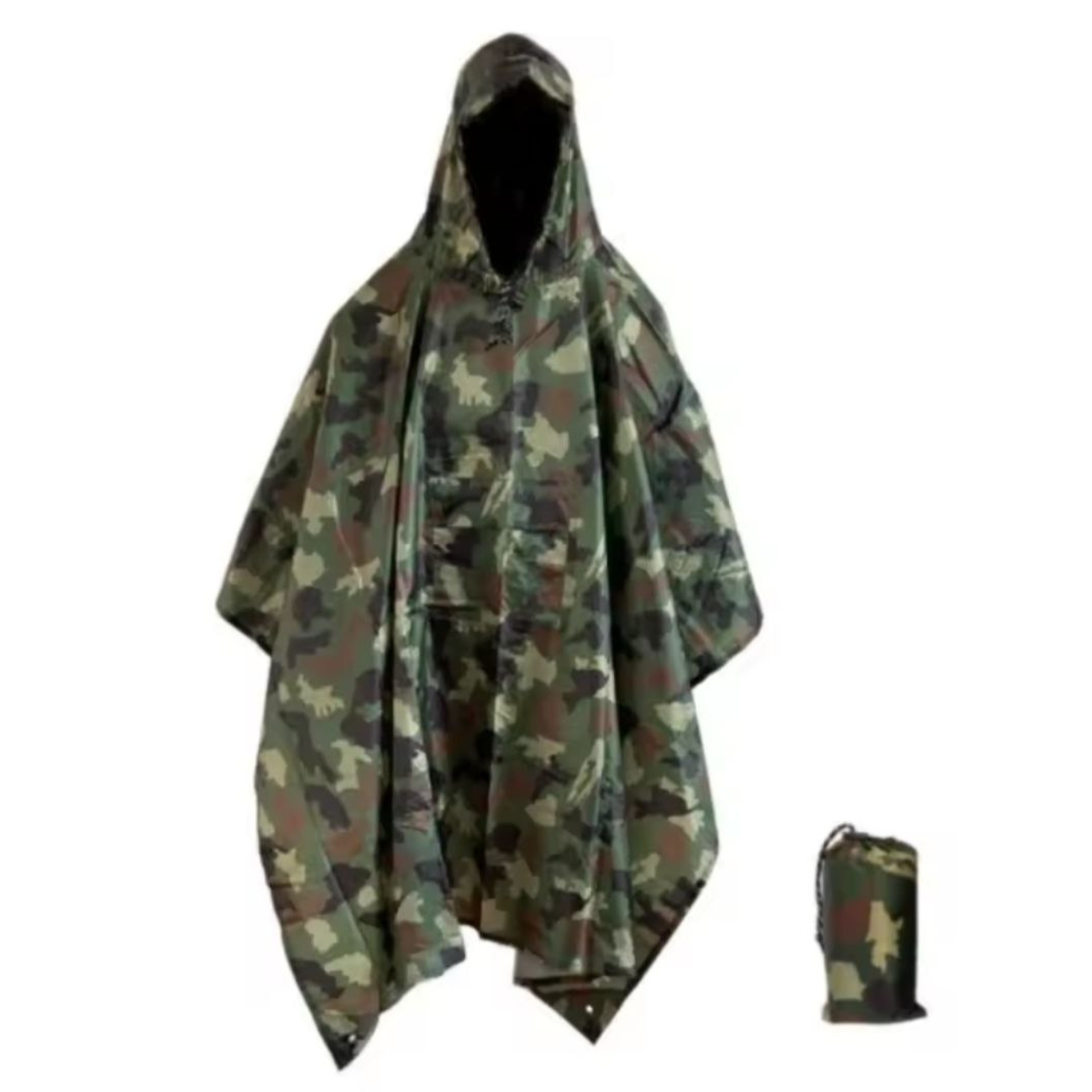 Poncho Impermeable Premium, Con Gorro 3 En 1 Capa De Lluvia