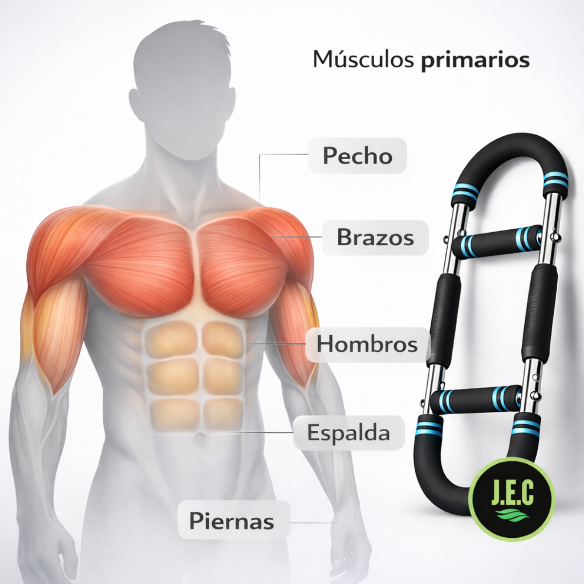Entrenador De Brazos Ajustable 60-110lb Fitness Portátil