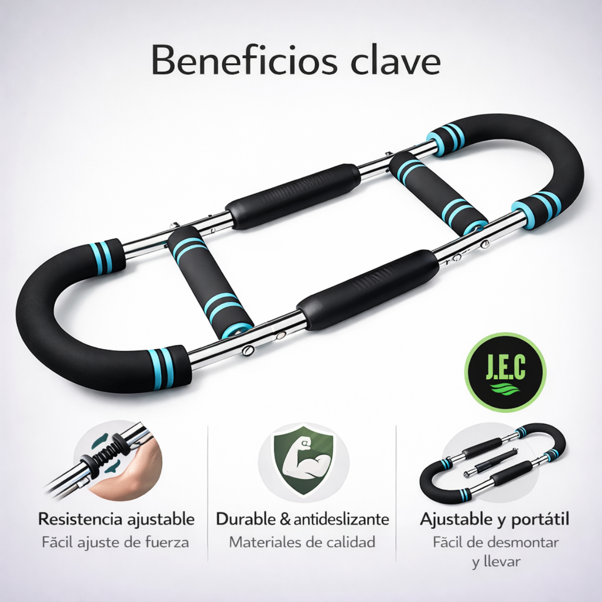 Entrenador De Brazos Ajustable 60-110lb Fitness Portátil