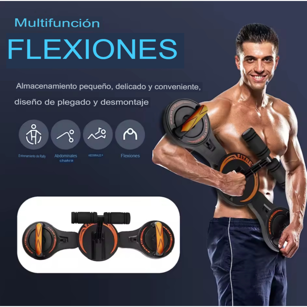 Estación Multifuncional Para Flexiones Con Bandas Elásticas