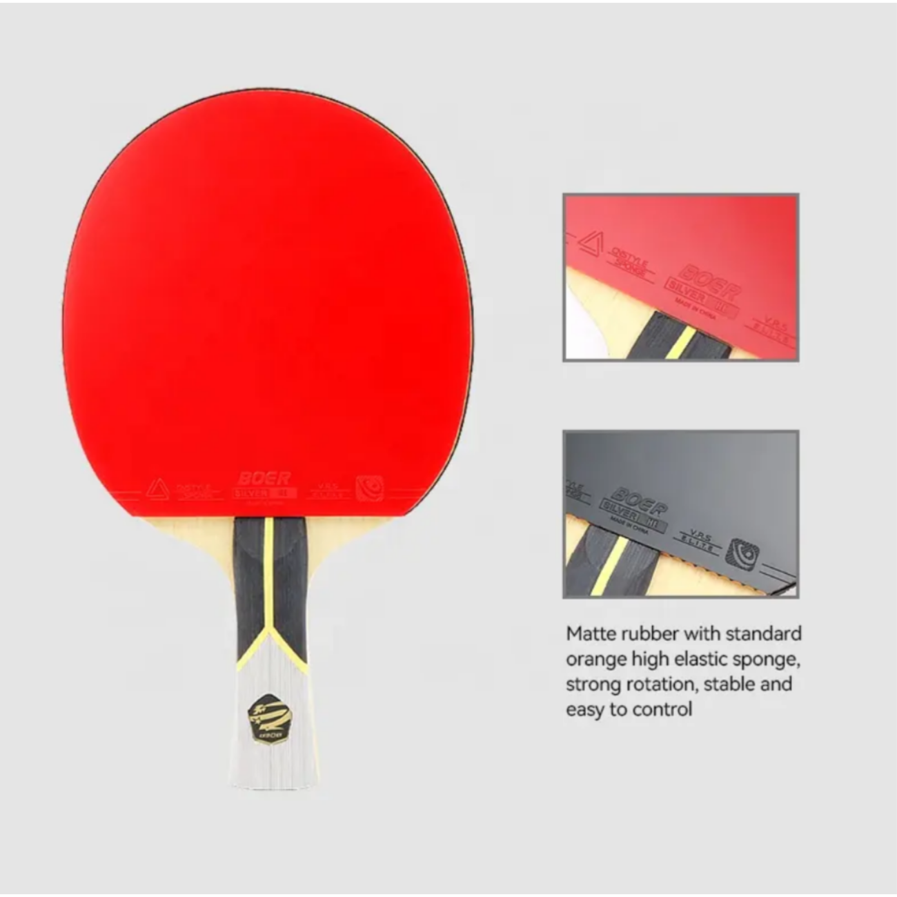 Paleta de Ping Pong 7 estrellas, estuche impermeable, 9 capas de madera