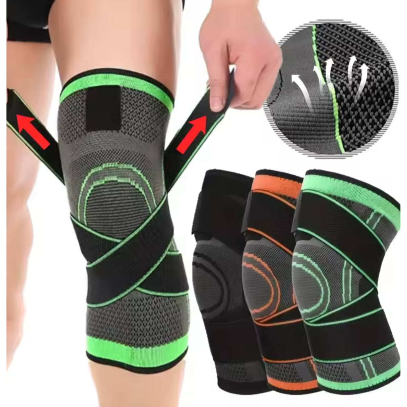 Rodillera de Compresión deportiva con Velcro Ajustable