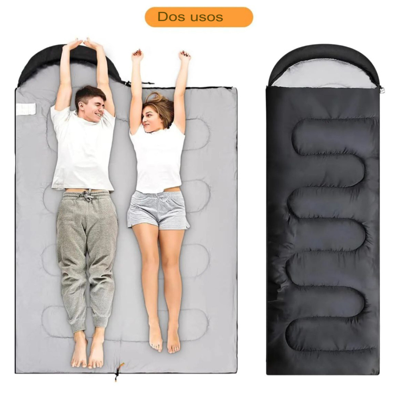 Saco De Dormir Ultraliviano, Térmico, 3 Estaciones Con Gorro