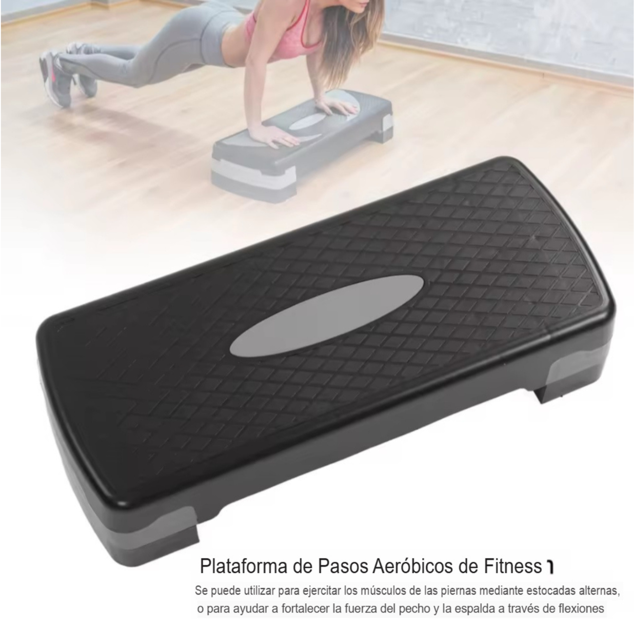 Step Aeróbico 2 Niveles 68 Cm Antideslizante Fitness