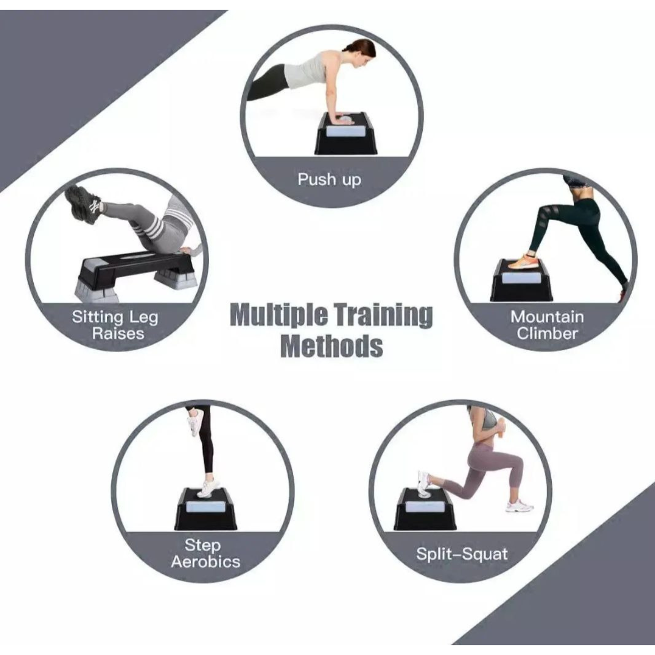 Step Aeróbico Ajustable 3 Niveles Fitness Soporta 200kg