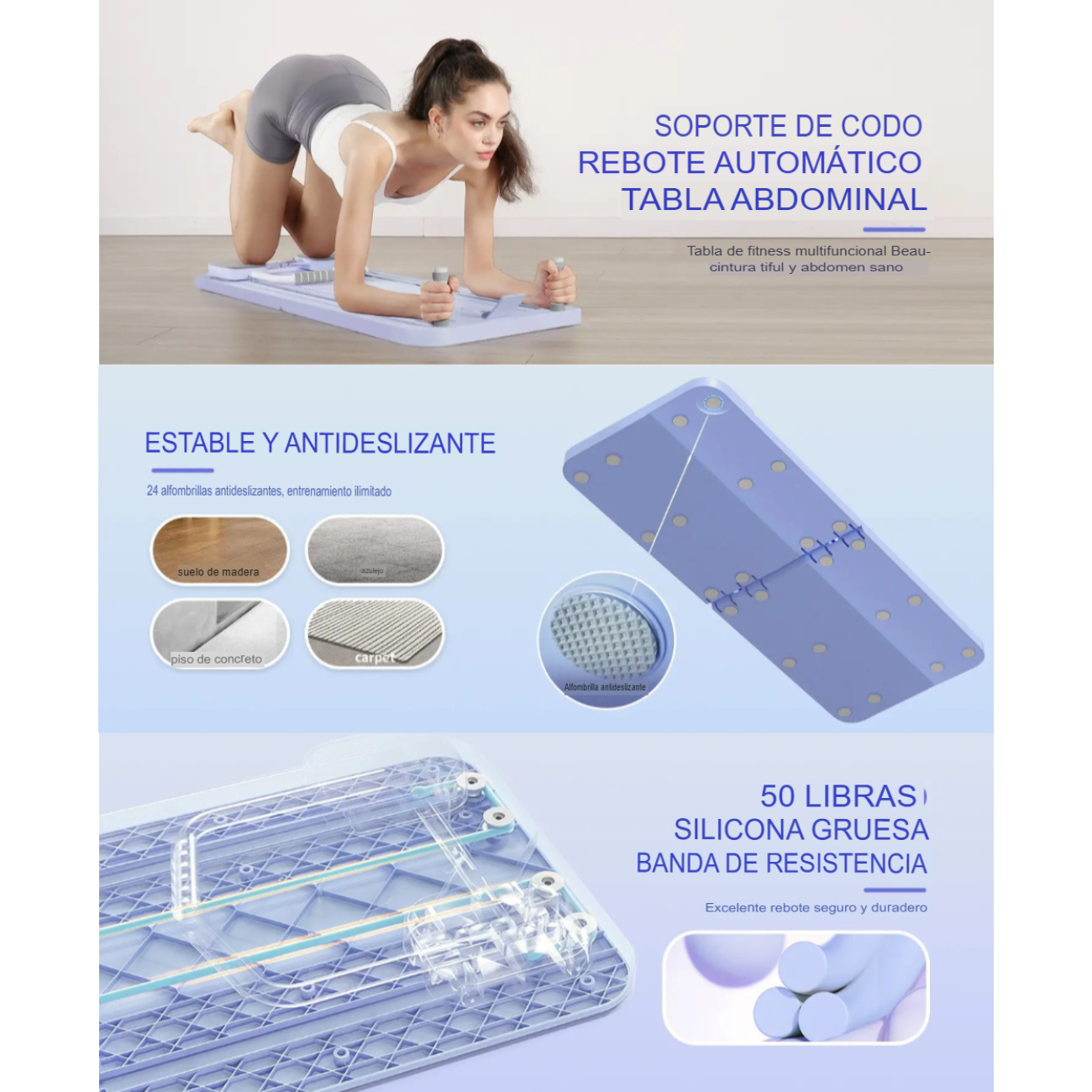 Tabla De Ejercicios de Pilates Multifuncional  Plegable