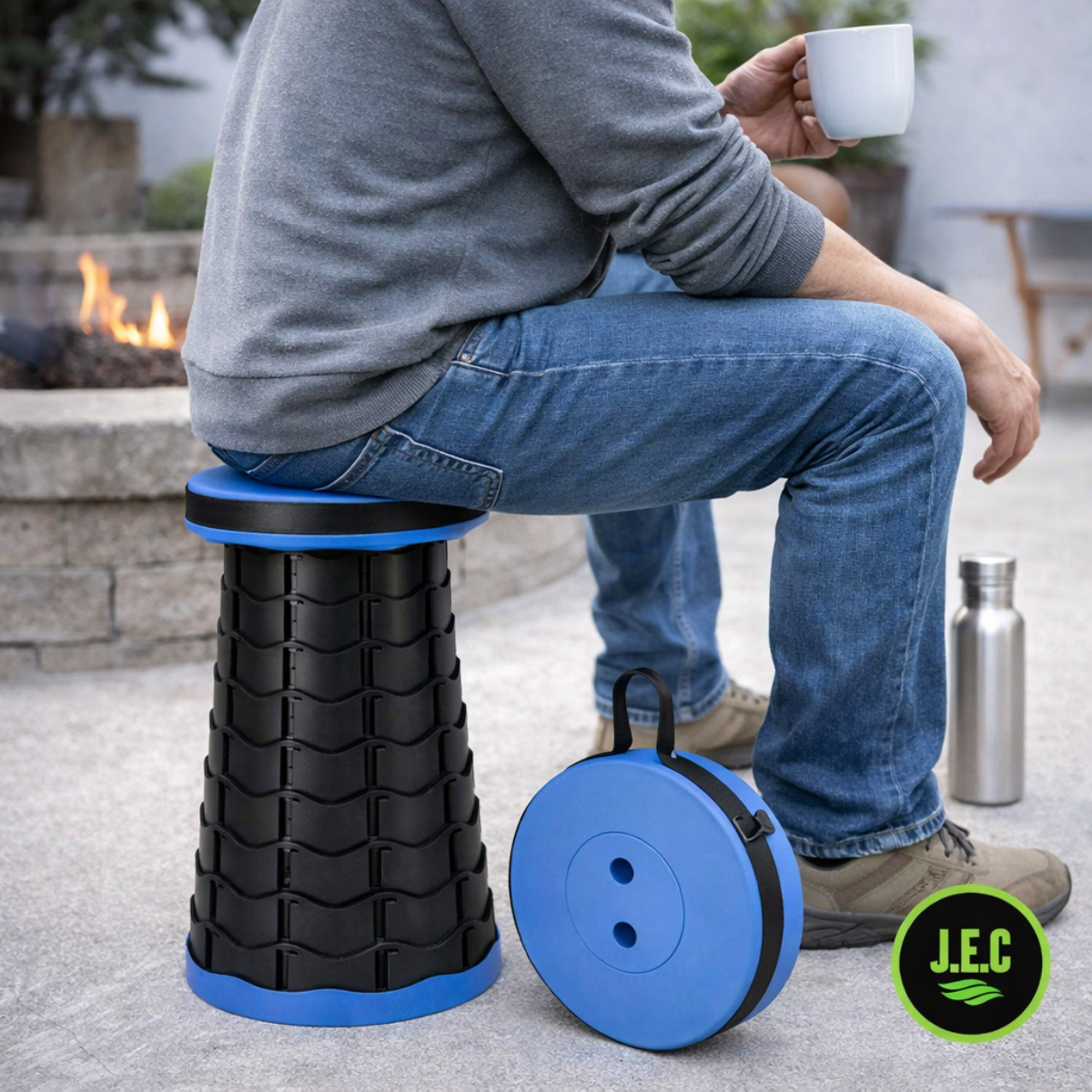 Silla Retráctil Taburete Plegable Camping Tipo Telescopio