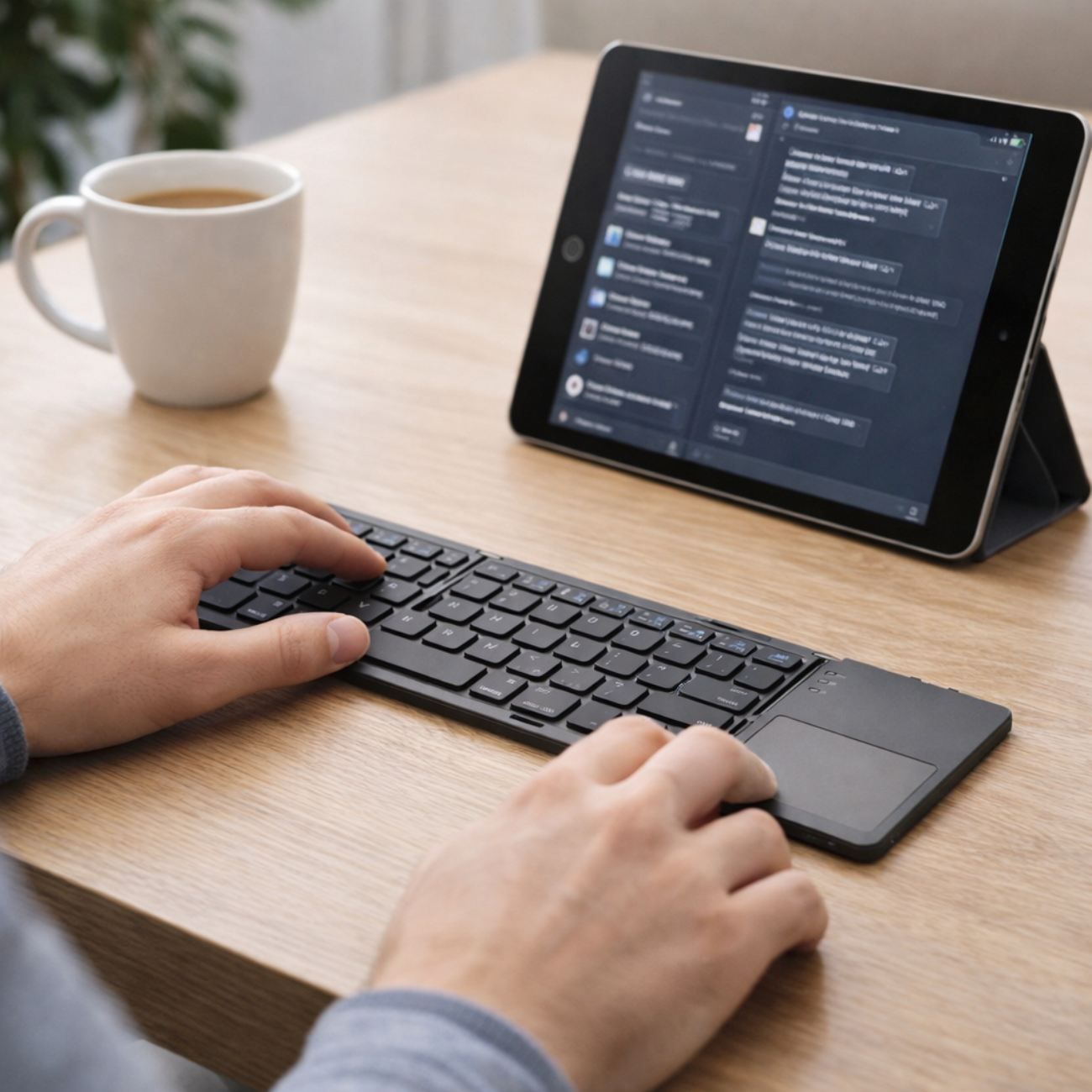 Teclado Plegable Bluetooth con Touchpad Portátil