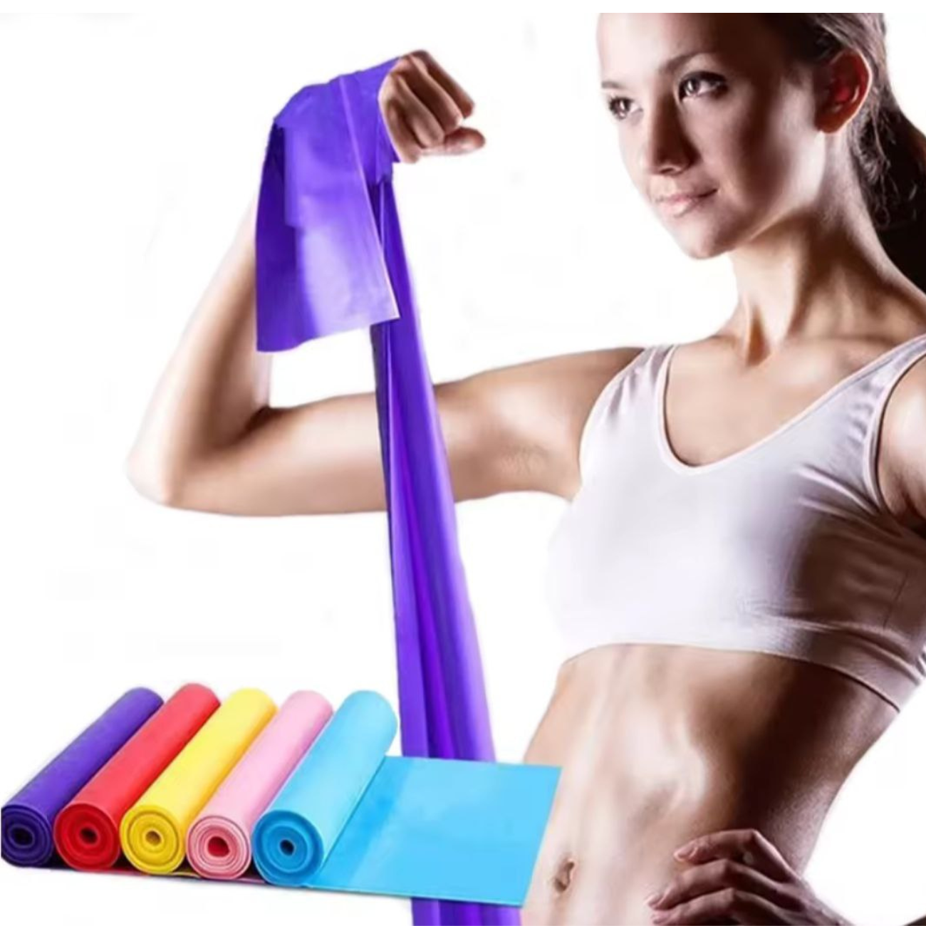 Banda de Resistencia Plana Tipo Tela Ejercicio Fitness