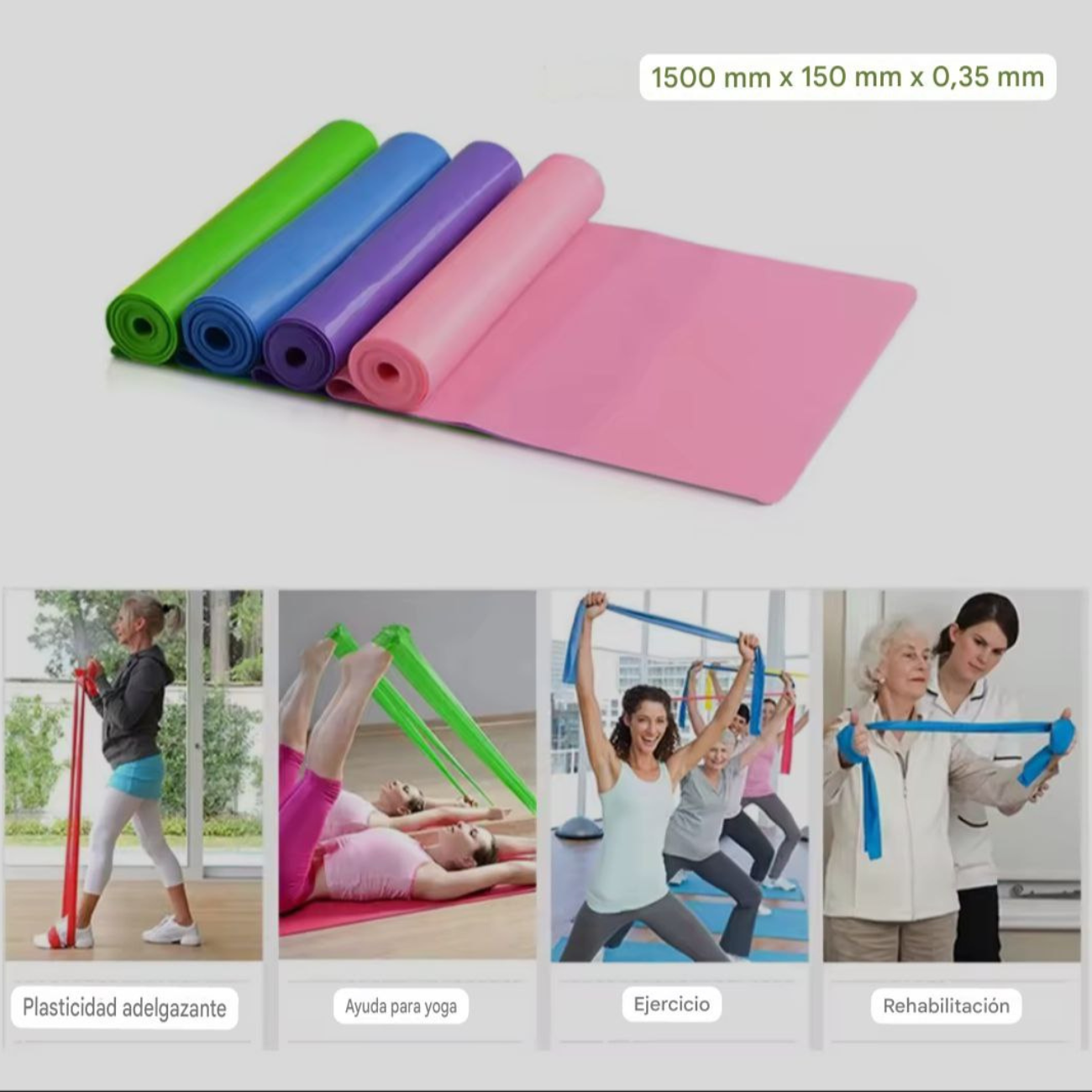 Banda de Resistencia Plana Tipo Tela Ejercicio Fitness