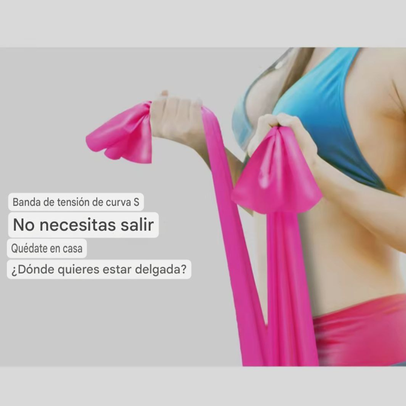 Banda de Resistencia Plana Tipo Tela Ejercicio Fitness