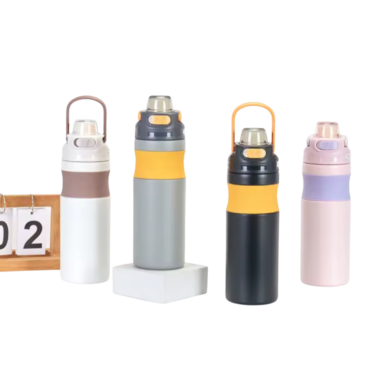 Termo Botella Térmica 600ml Reutilizable Acero Inoxidable