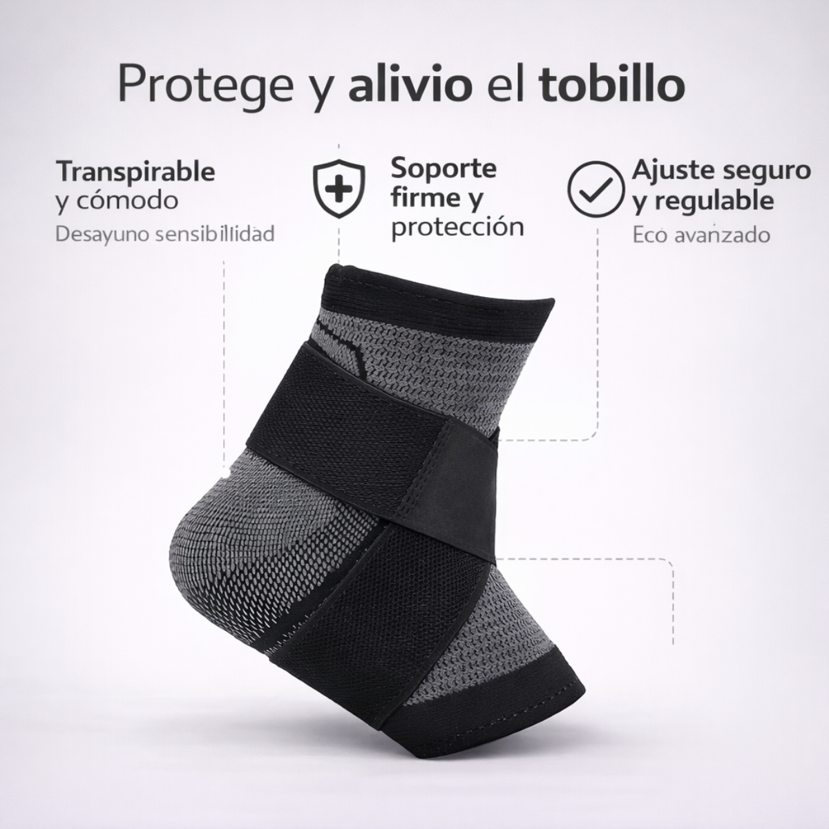 Tobillera Elástica con Banda de Compresión Ajustable