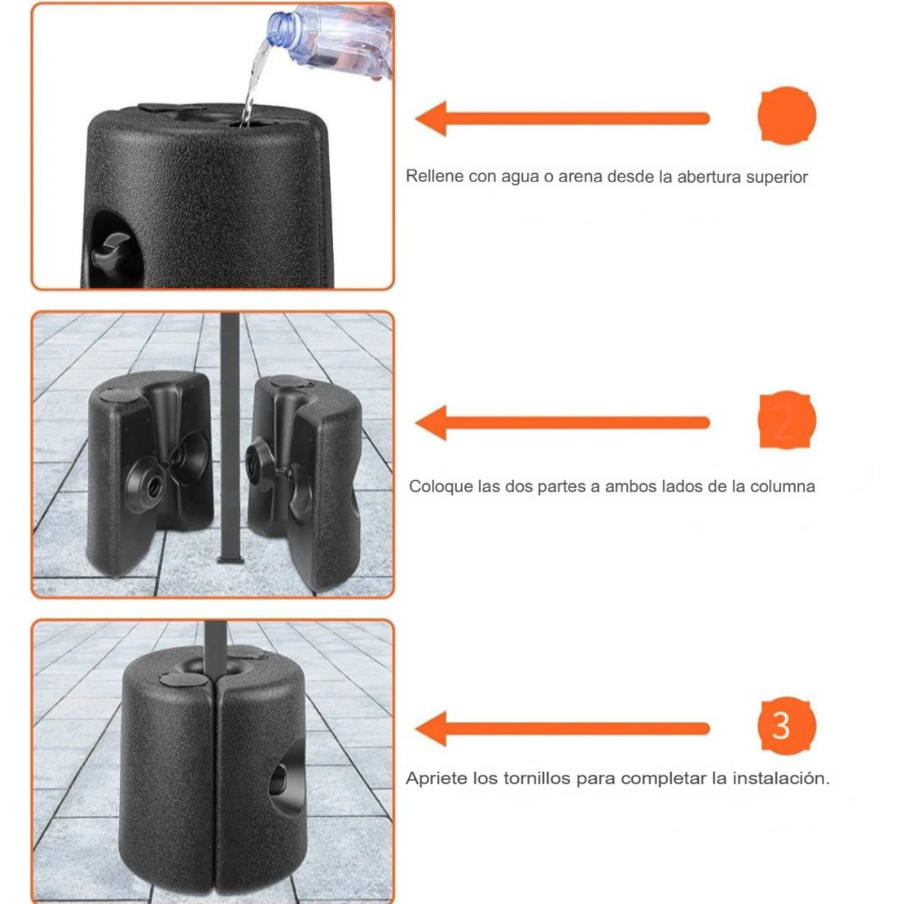 Pesas Rellenables Para Toldo, Sombrilla y Carpa