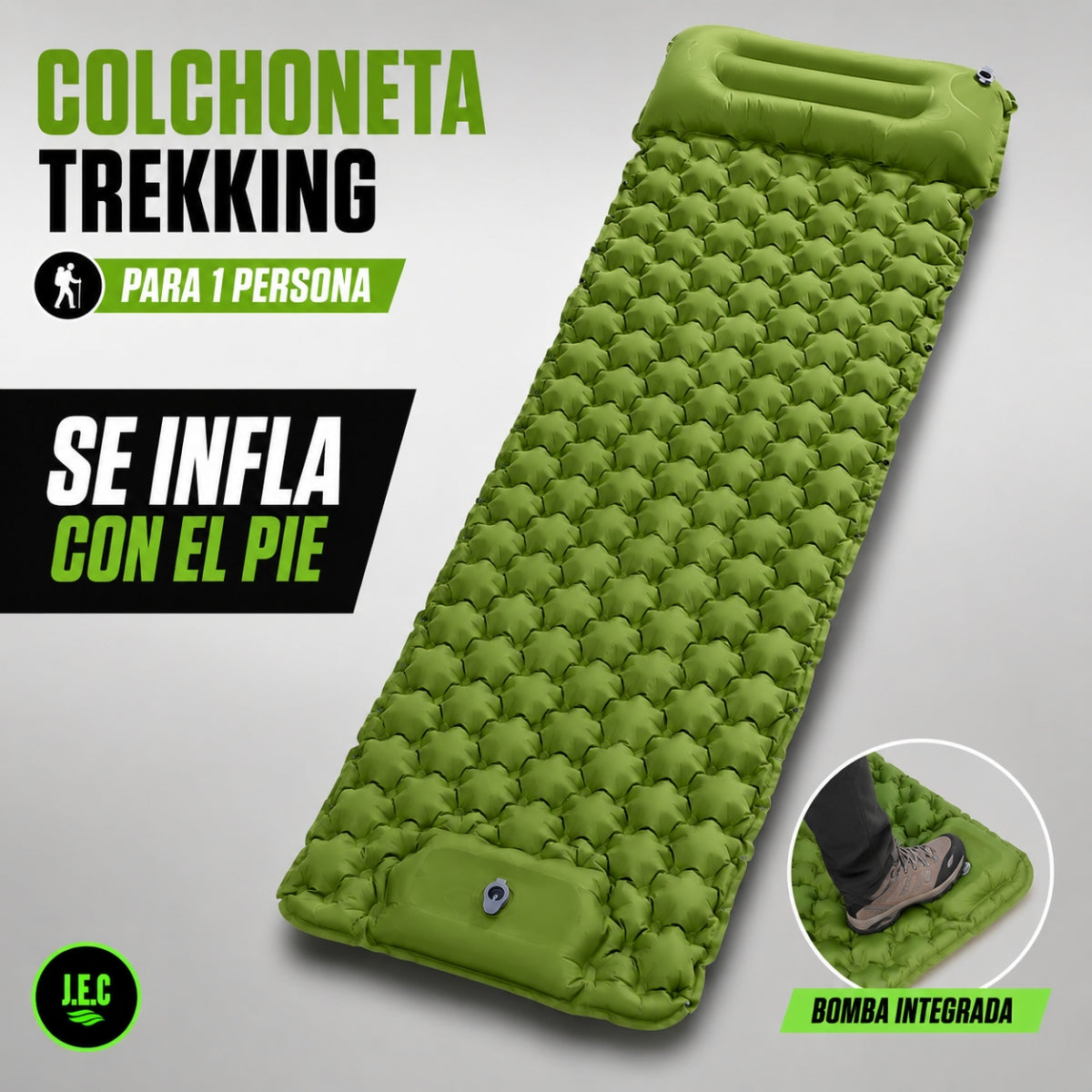 Colchoneta Camping Ultraligera TPU Impermeable Con Inflador
